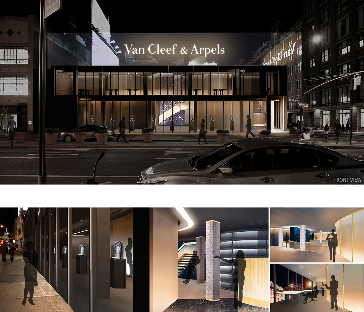 Van Cleef Arpels new york city Lighting Design  jewelry meatpacking district parsons Damian VanCamp Yousun Hwang Marcus Vinicius Stella-Santos