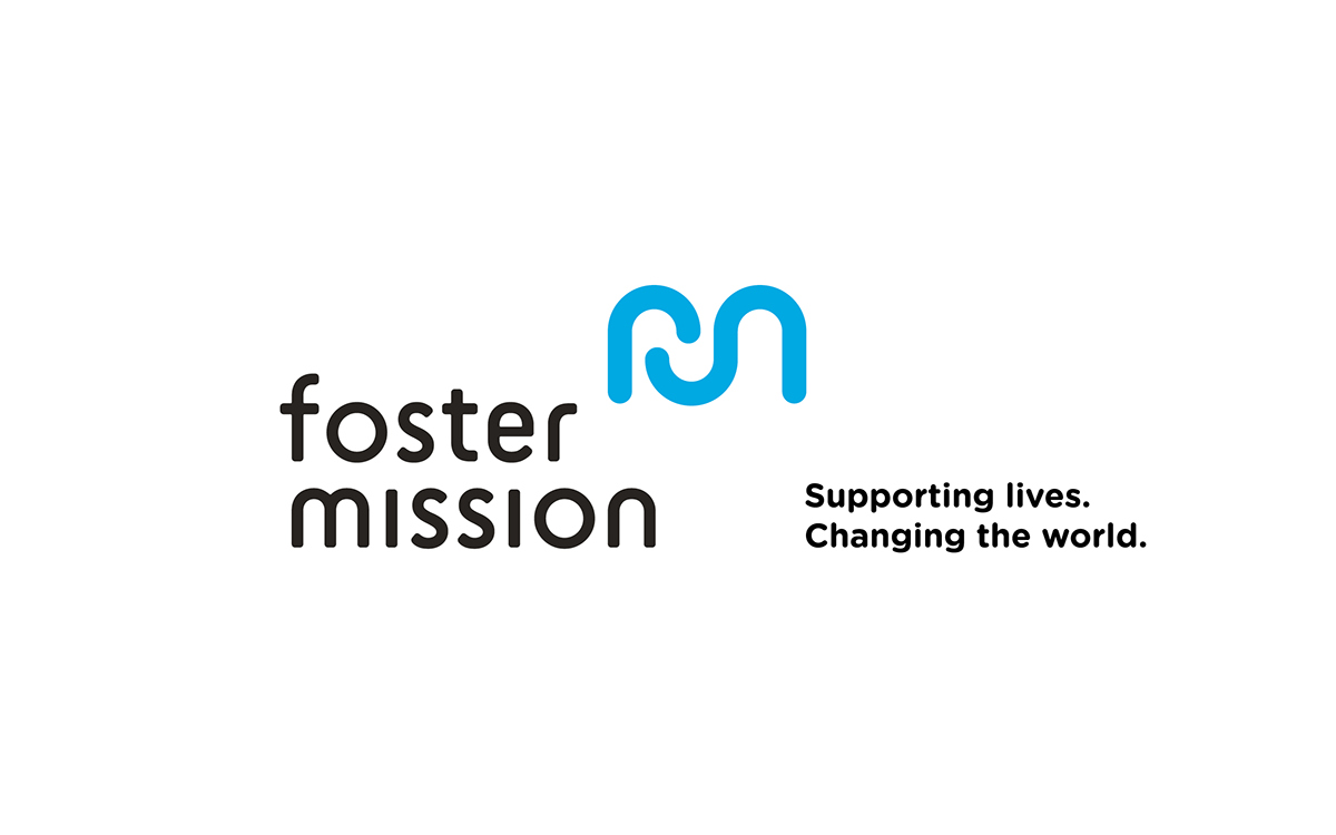 Humanitarian mission Foster identity brand blue humaniraty