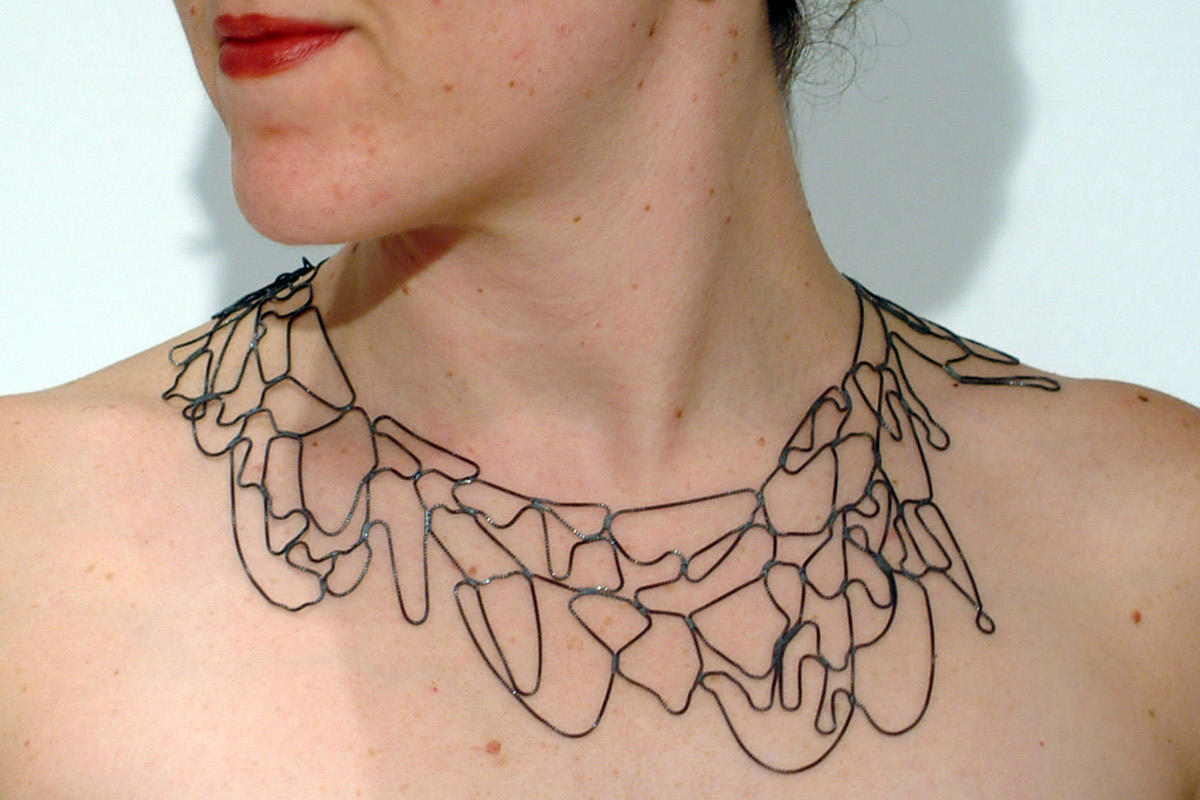 silver tattoo lace Necklace earrings