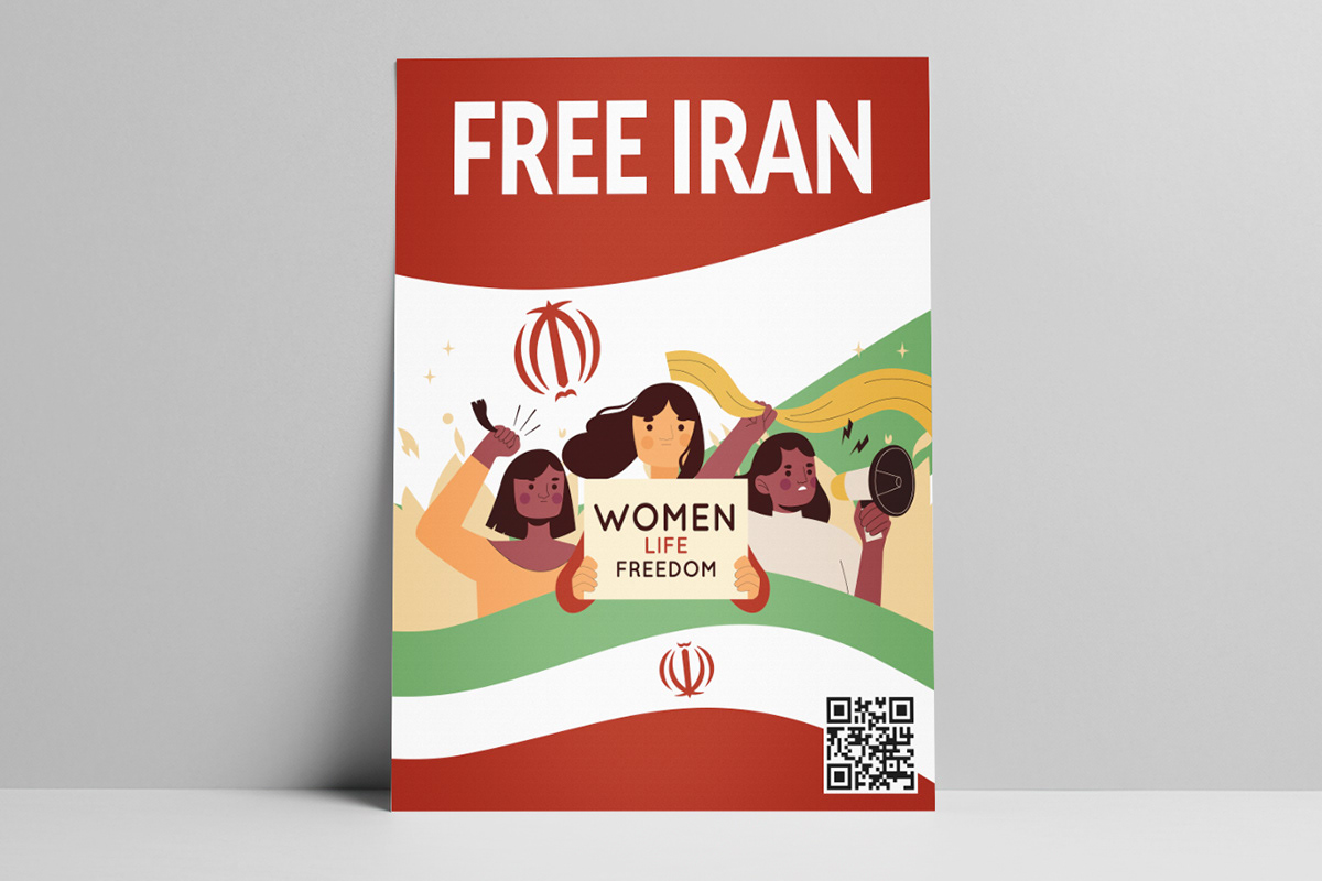 Advertising  flyer Iran mark modern post poster Poster Design sign womenfreedom