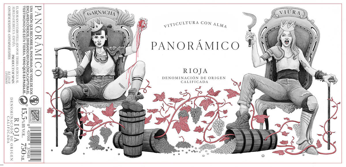 wine label brand identity etiquetas de vino vino wine Cyberpunk concept art Character design  bulma
