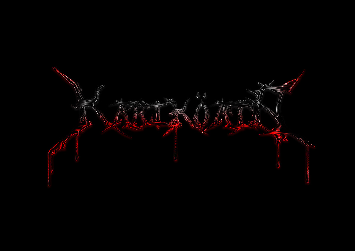 3D blender blood chrome heavy metal horror New Zealand typography   vampire