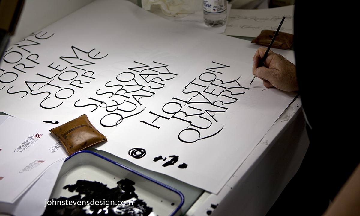 #brush roman pen roman calligraphic capitals hand-lettering