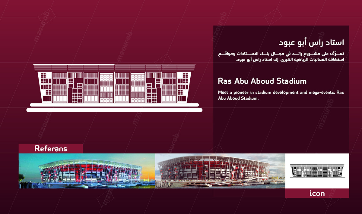 2022 World Cup stadiums in Qatar flat vector on Pantone Canvas Gallery