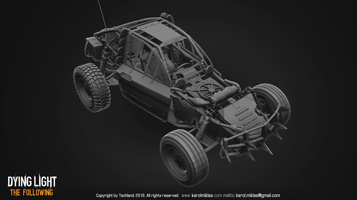 Vehicle lowpoly game 3D buggy Offroad dying light techland