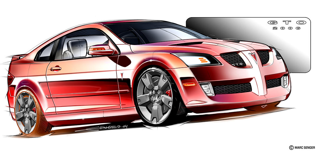 Alias studiotools sketch digital wacom Renderings Cars concepts