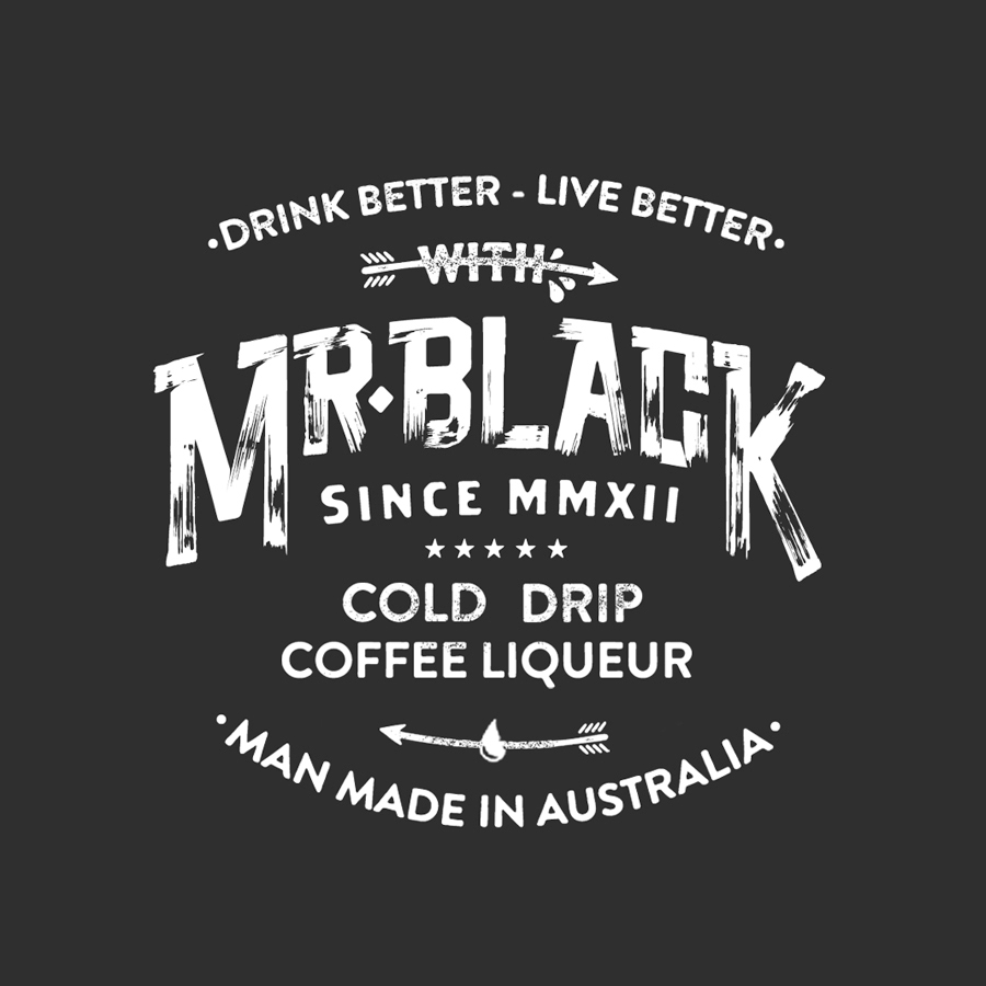 liquor Coffee Mr. Black design lettering brush pen David Sanden Australia