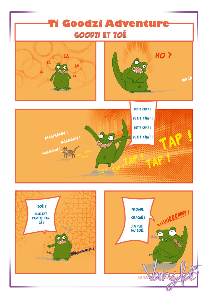 digital color comics Famille valentin paque noel lapin vert Chat Cat