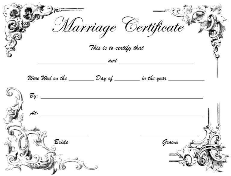 marriage certificate Free Marriage Certificate certificate templates Free Certificates