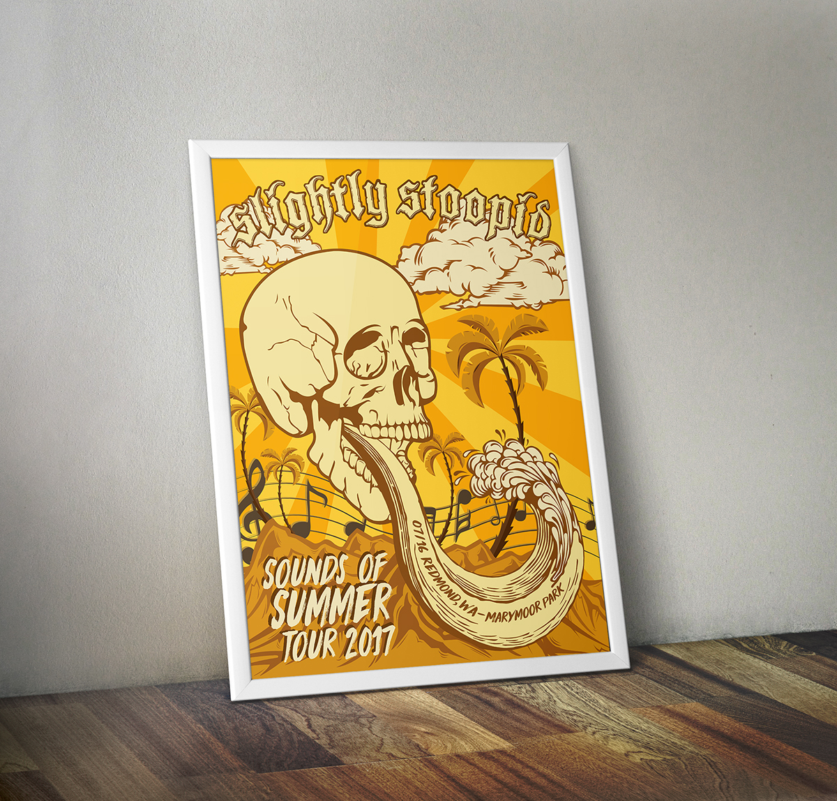 poster band Advertising  skull summer Illustrator typography   logo flyer print design 