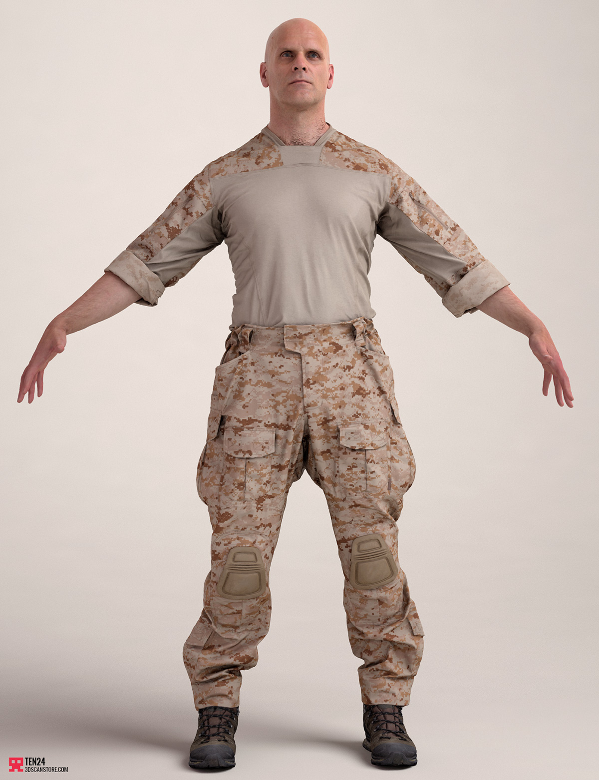 3D Zbrush Military scan scanning War costume