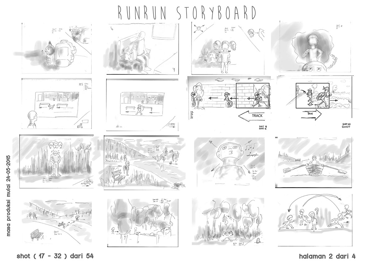 art short movie storyboard runrun stop motion indonesia college Work 