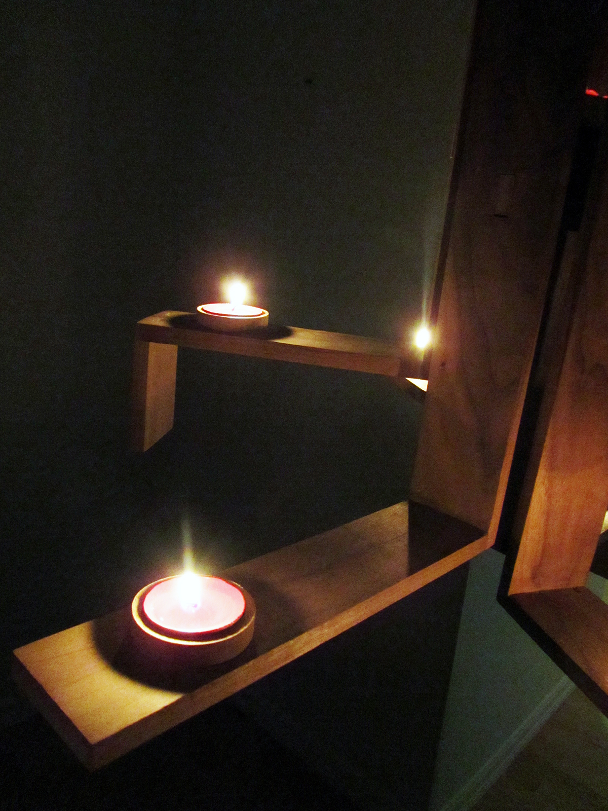 walnut chandelier candelabrum Candlelight Lamp light
