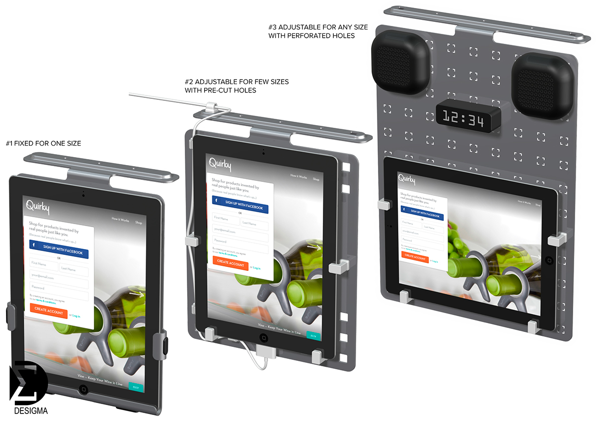 Adobe Portfolio crowdfunding concept tablet iPad mounting