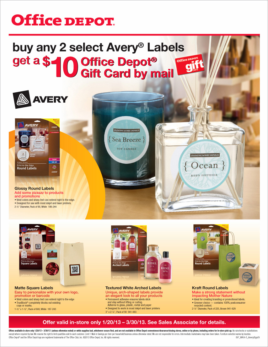 avery  flyers design two sided labels