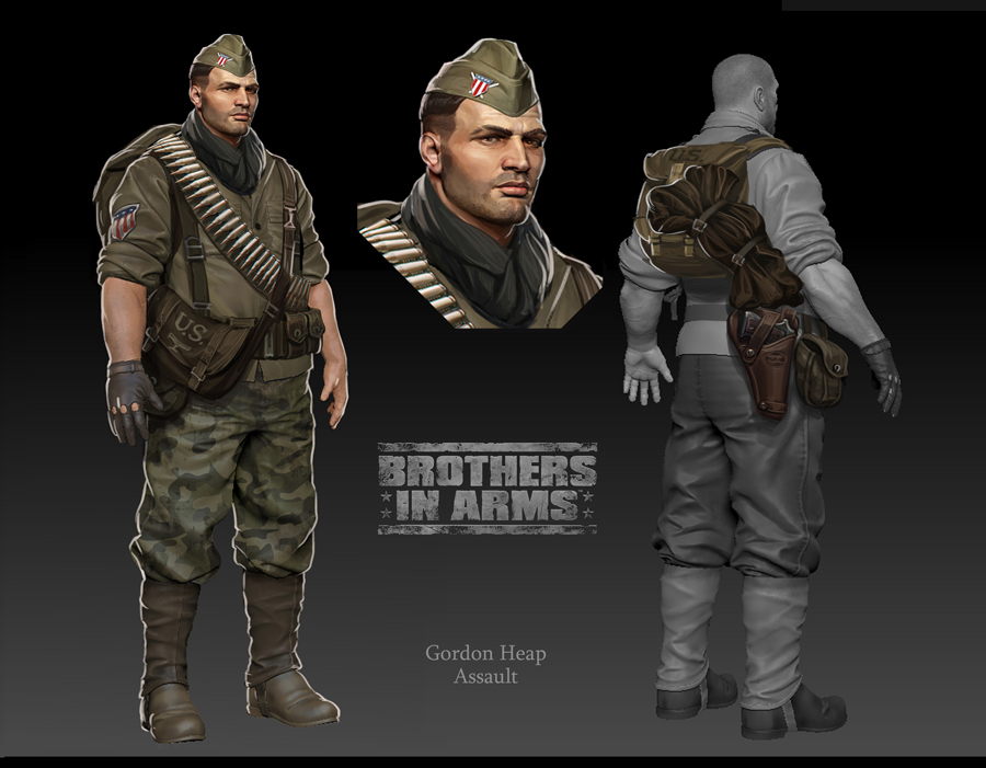 concept art Gaming Character Expression user interface brothers in arms Brothers in Arms3 gameloft