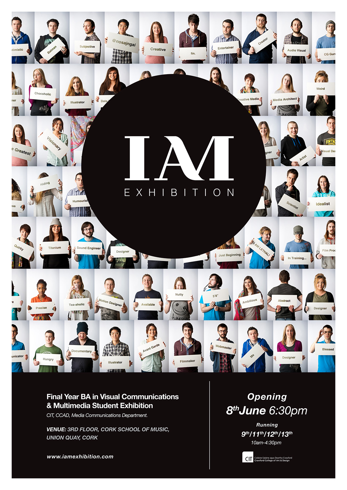 iam exhibition  Webdesign typography   Promotion Signage twitter social media branding  Photography 