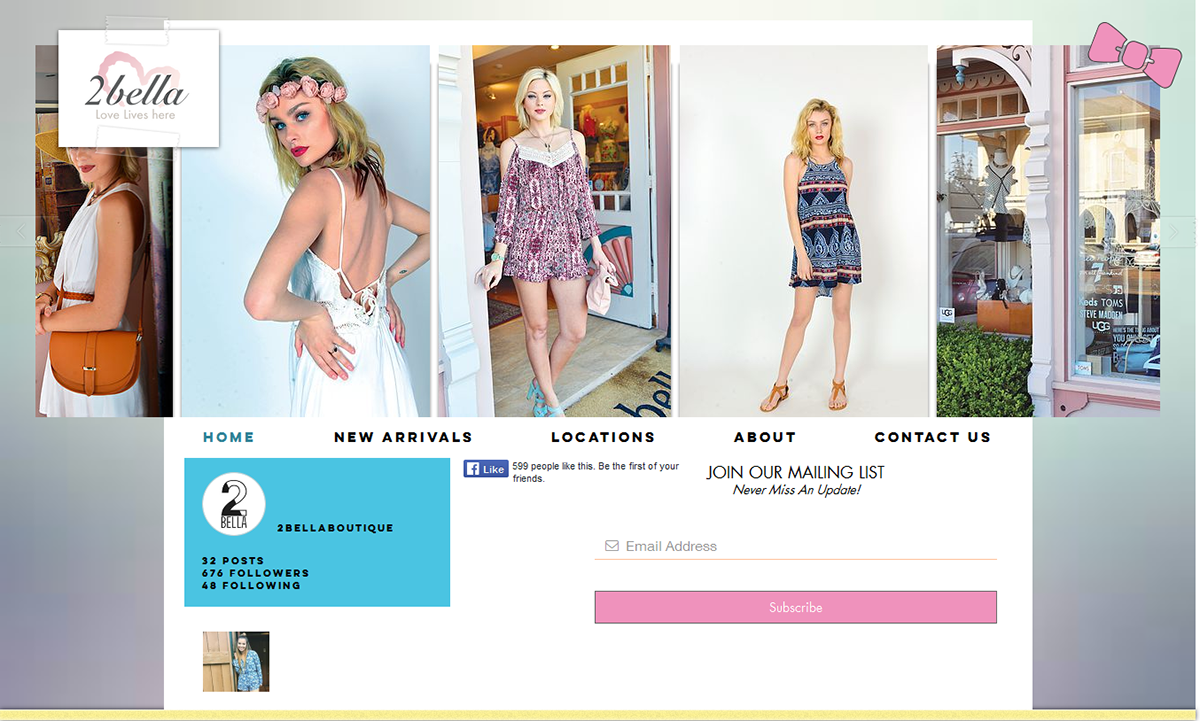 local Small Business Website Website Design modern girly boutique upscale fresh