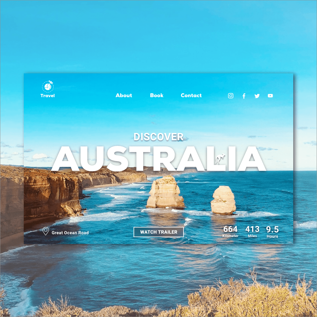 Australia banner daily ui design landing page Melbourne UI ux Website