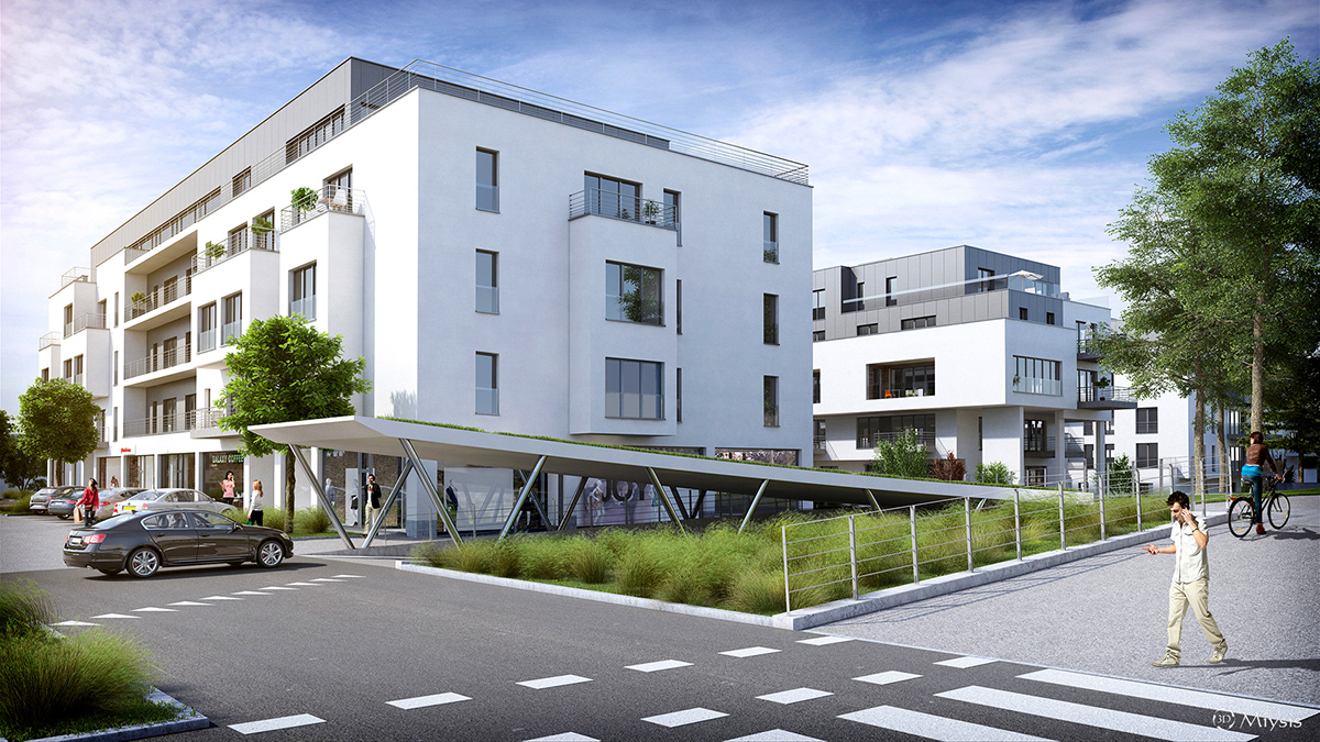 miysis studio 3d architectural visualization housing building 3D Rendering 3ds max
