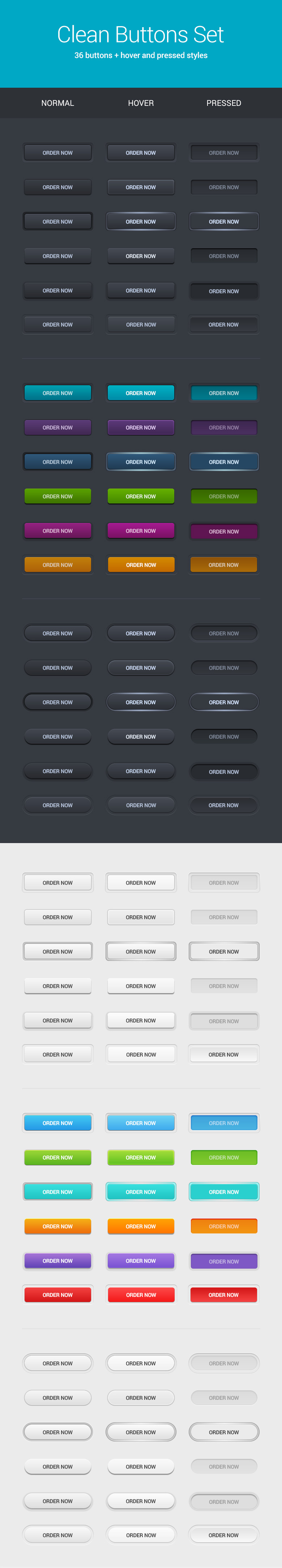 Webdesign buttons buttons set clean UI user interface button modern