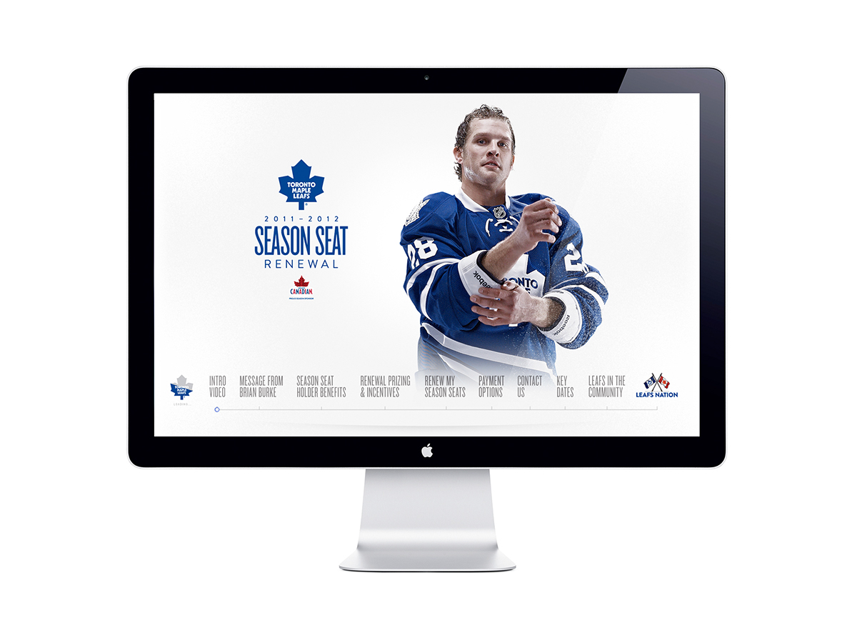 Adobe Portfolio maple leafs Website microsite NHL dion hockey ice MLSE leafs Dave Rodgers