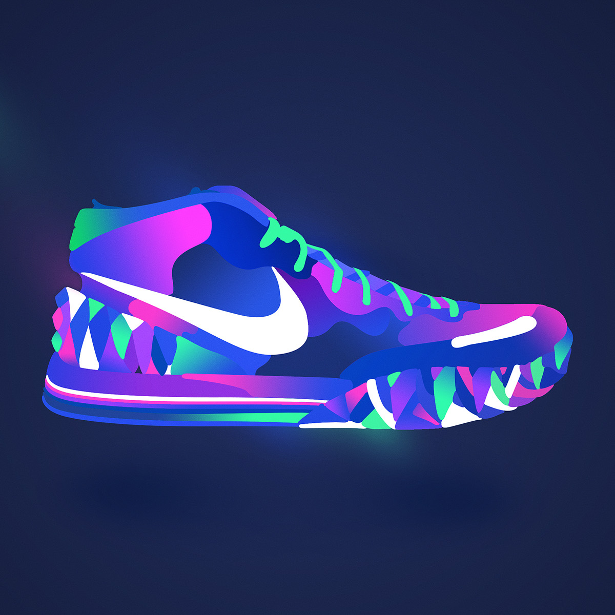 Adobe Portfolio Nike sneaker running basket NBA kobe braynt color neon roshe run magazine poster hypebeast footwear