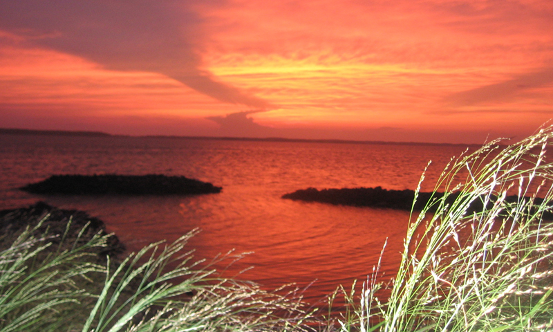 shore beach Ocean bay OCEAN CITY MD sunset island