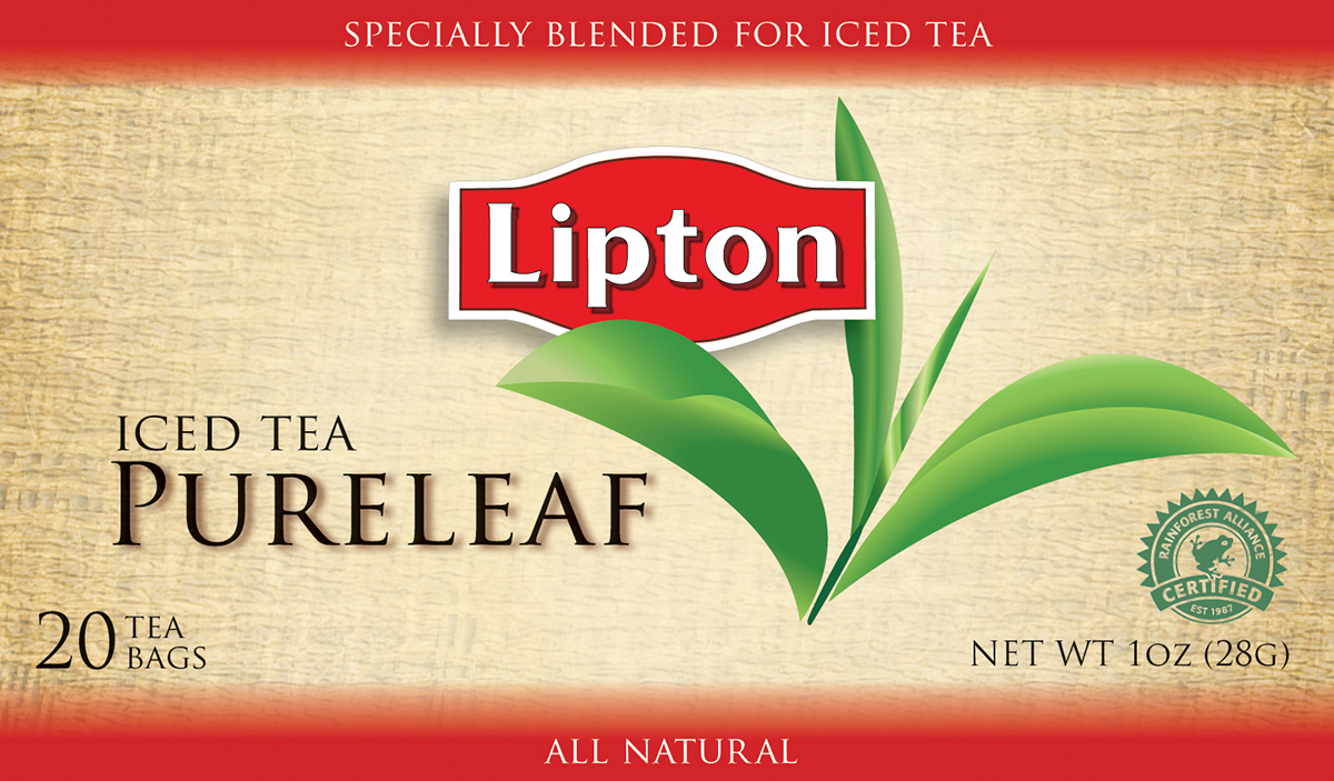 Adobe Portfolio box tea Lipton redesign Rebrand natural texture leaves Project