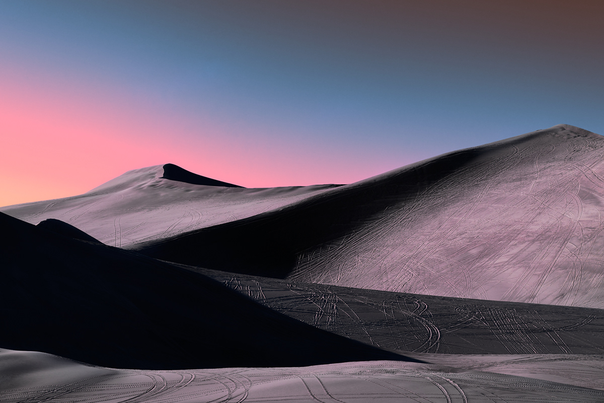 desert dunes California sand Space  neon Landscape Nature alien silence