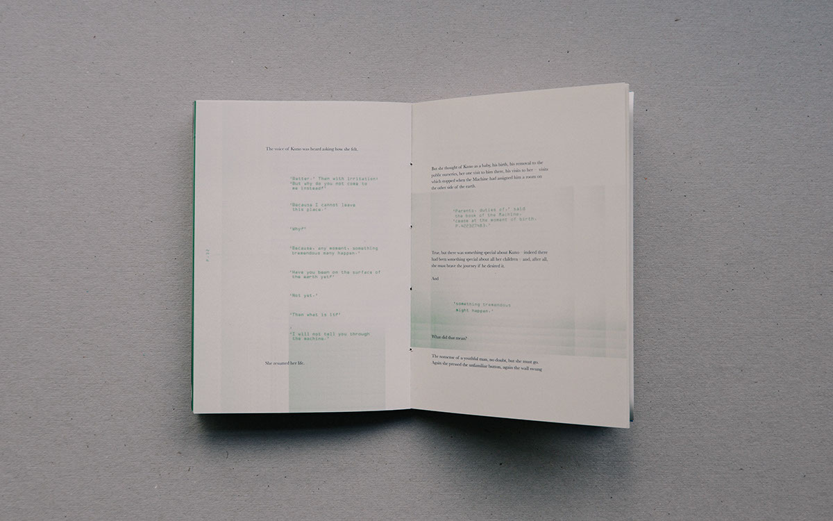 book book design typography   editorial art direction  the machine stops novella