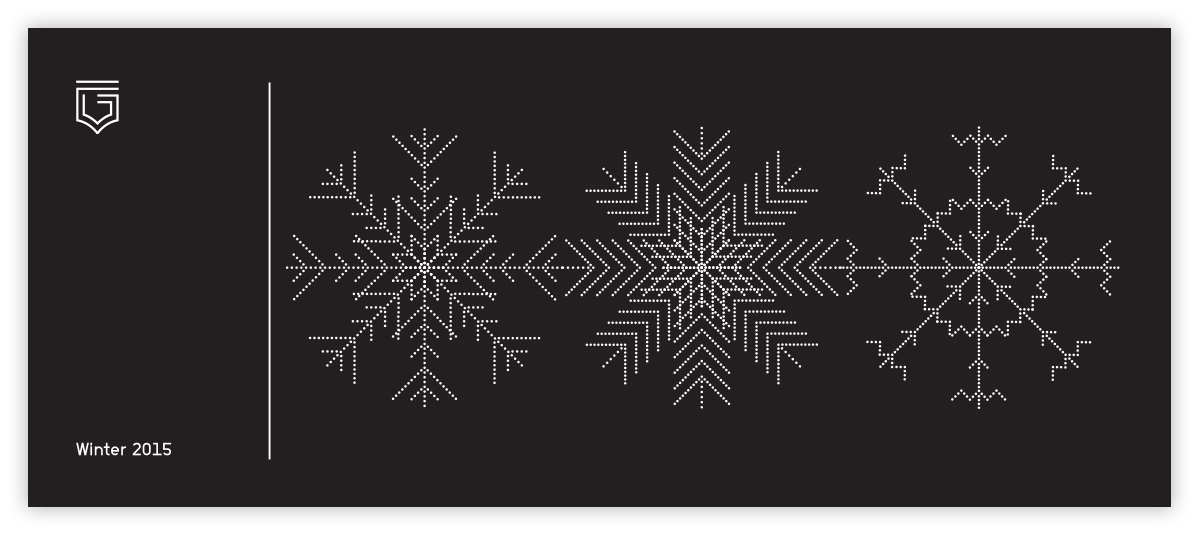 Holiday cards black White Screenprinting print Christmas new year ho ho ho snowflakes winter envelope