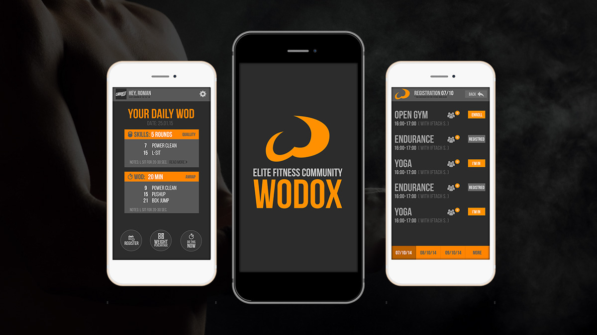 CRM Crossfit UI ux sport wodox system app design