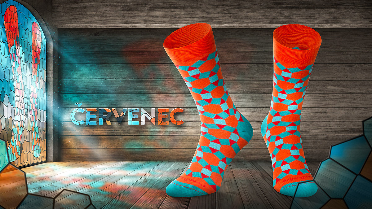 Adobe Portfolio socks ponozkovice month Theme club men sock