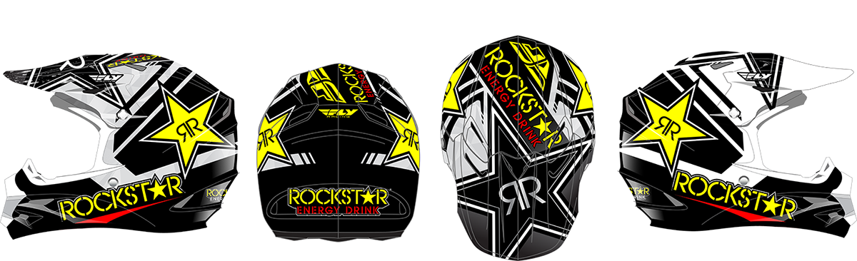 Rockstar energy Motocross moto MotoX Helmet graphic helmetgraphic motorcycle dirt dirtbike FOX Thor One oneal