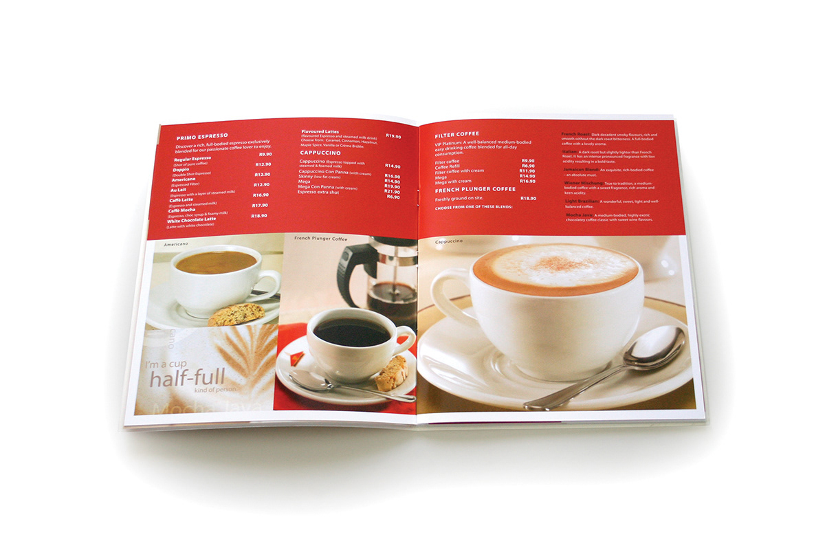 House of Coffees menu