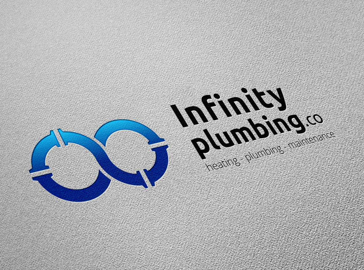 blue clean infinite infinity maintenance Pipe pipeline Plumb plumber Plumbing professional service simple water