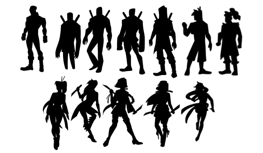 princess bride Character design Silhouettes