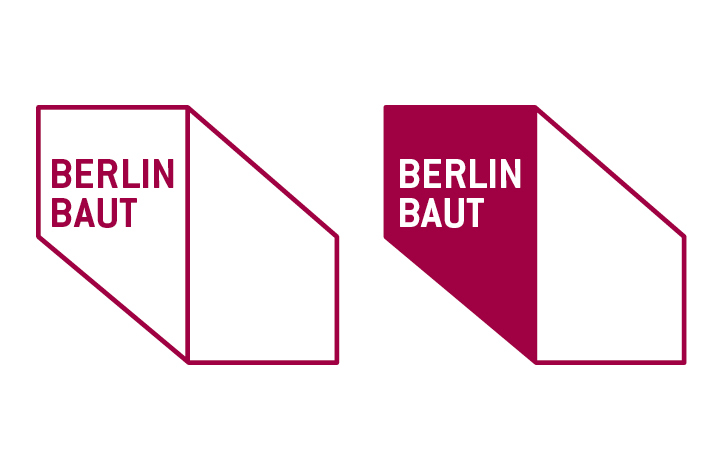 identity modular geometric Logotip system graphic design  berlin bau visual system levels