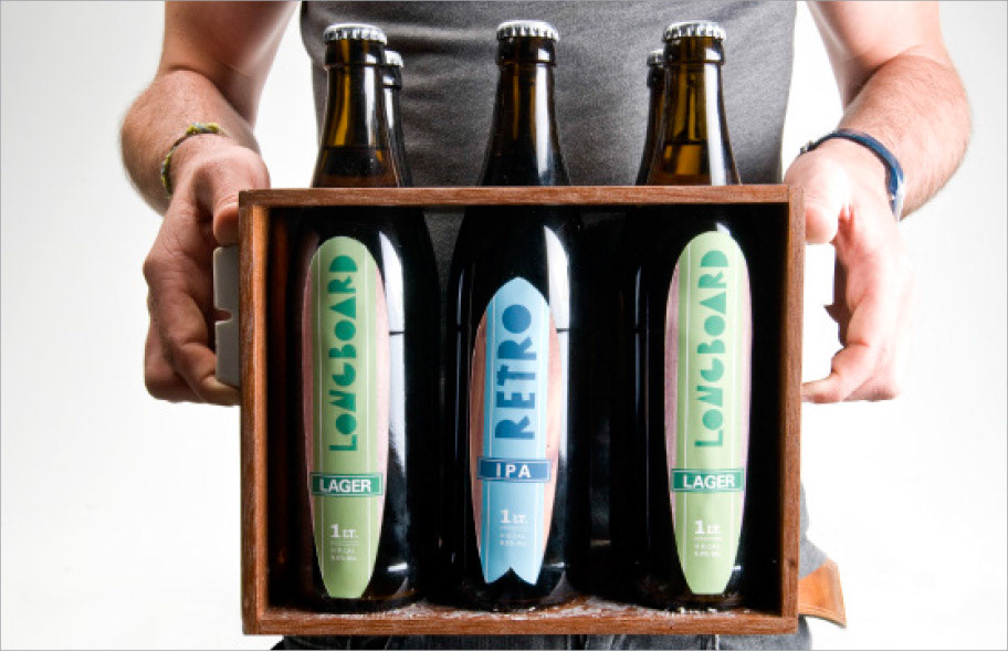 frothin'  beer packaging  Wood  surf