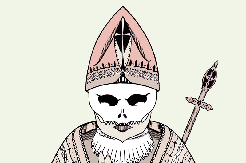 Sailor bishop seamen priest skull rod fertility Cheese rat mouse beard
