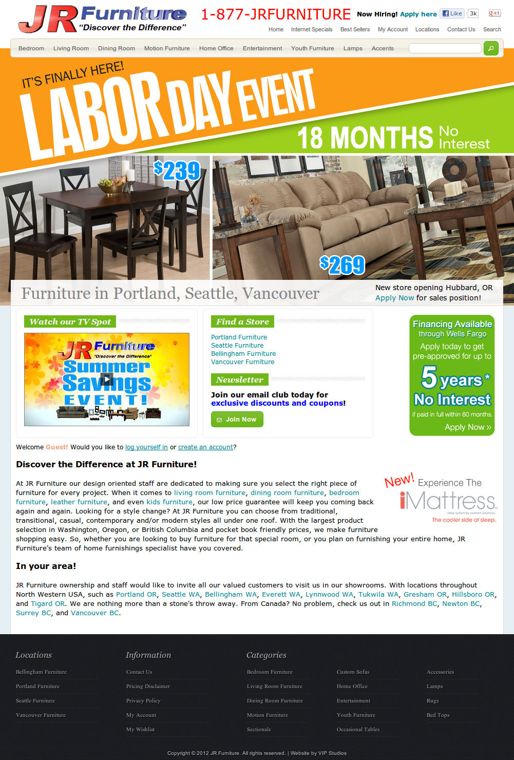 web advertising Furniture Website