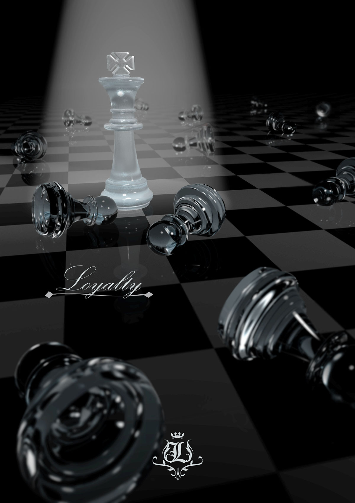 3D 3d modeling modeling Video turnaround autodesk 3ds max design posters concept creative thinking Concept Idea betray loyalty guardian 3D chess chess