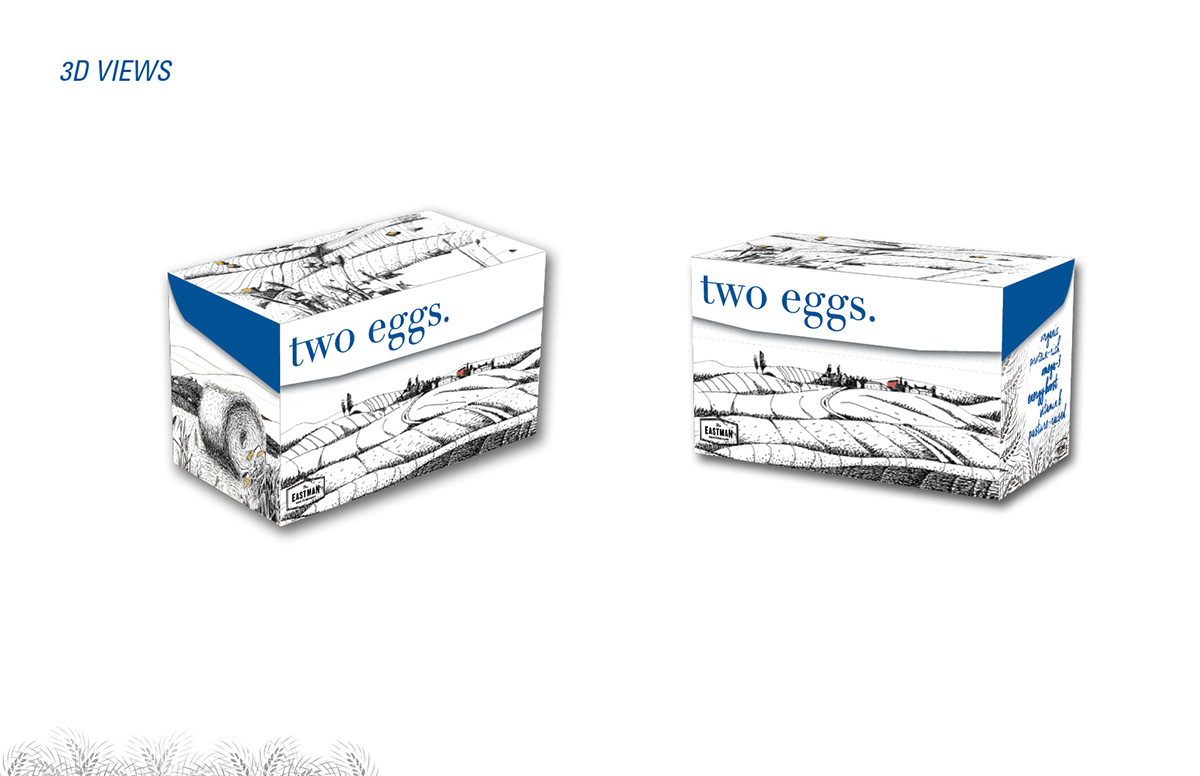 eggs package black and white