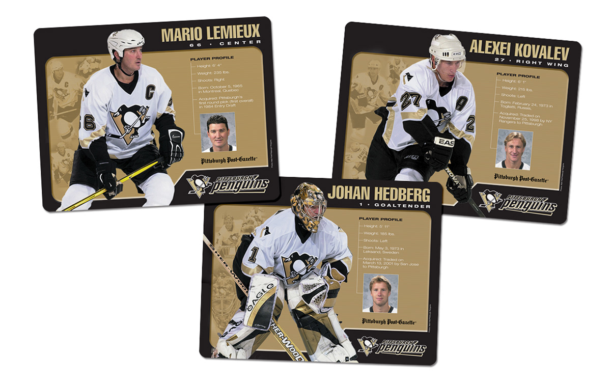 Pittsburgh penguins player cards hockey