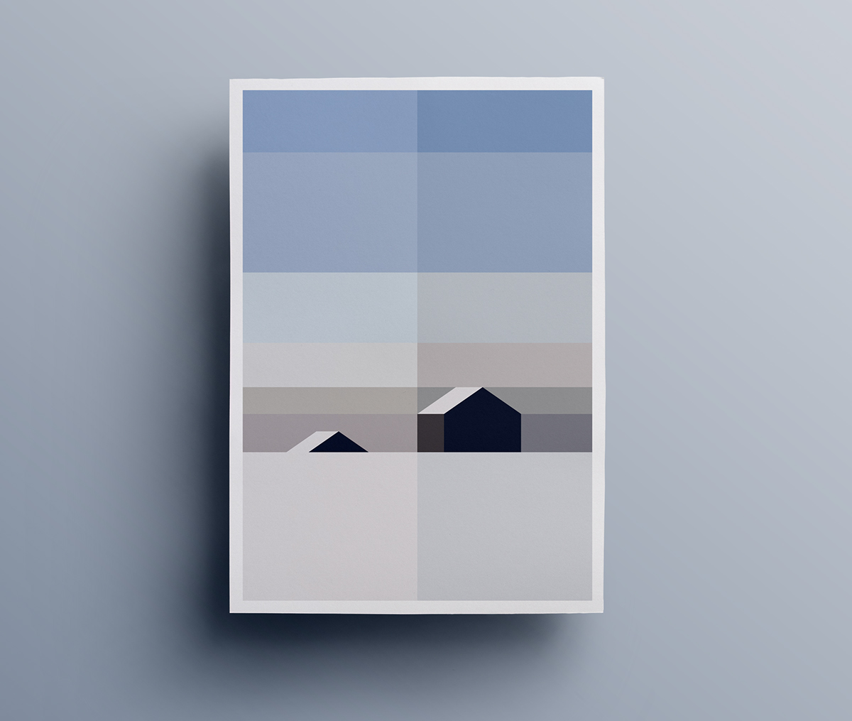 minimal norway geometry Landscape color