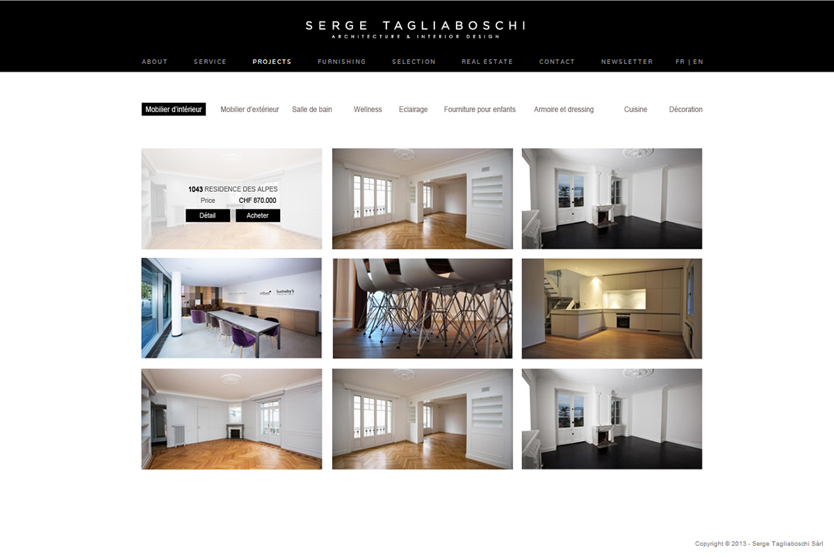Architect & interior design Web Webdesign Morocco Agadir black White e-commerce