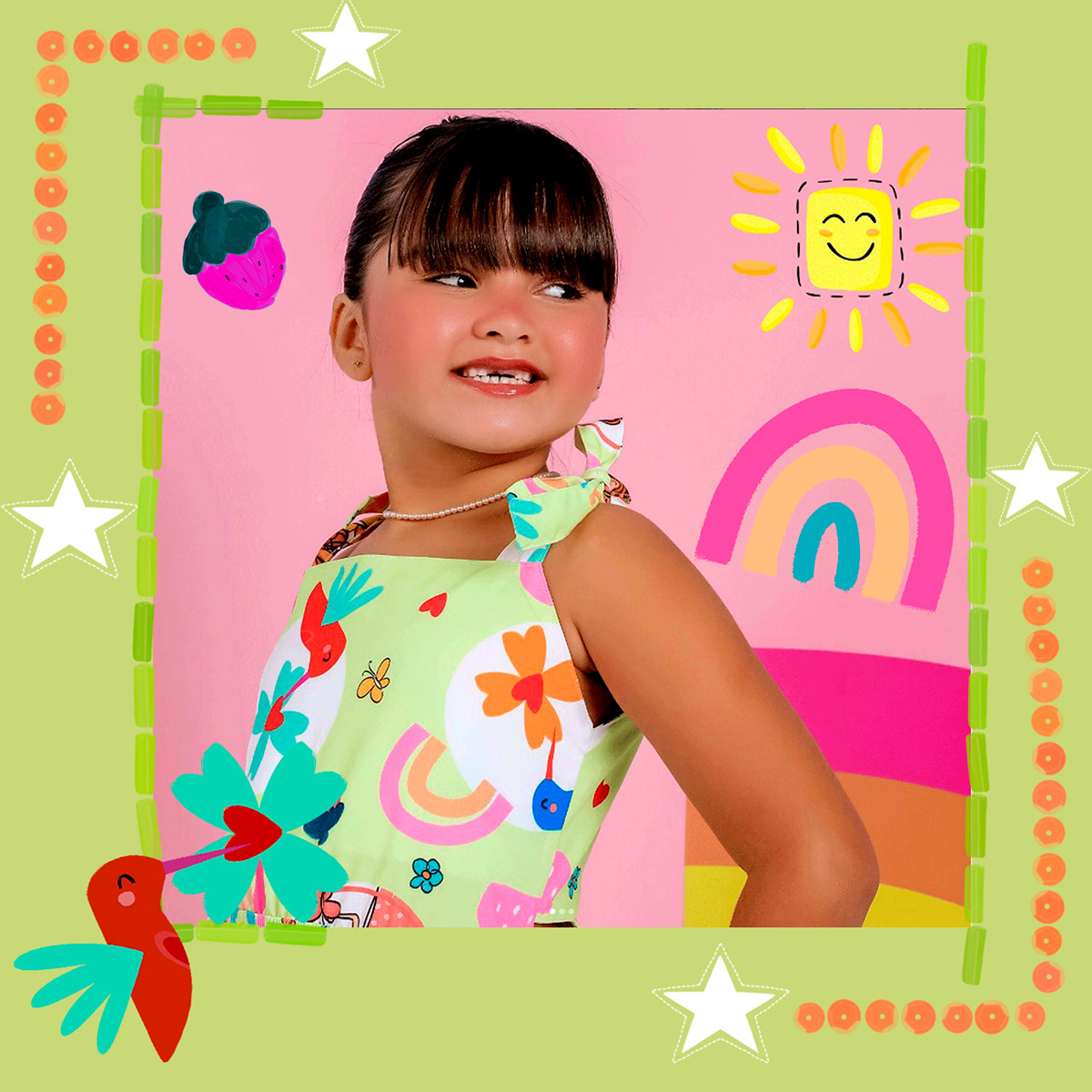 pattern textile fabric print ilustracion Digital Art  artwork Kidsfashion Childrenswear girlswear