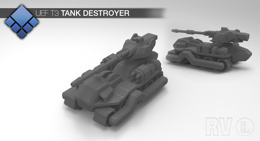 UEF revamp Tank 3D Supreme commander mech Unit Military game Render