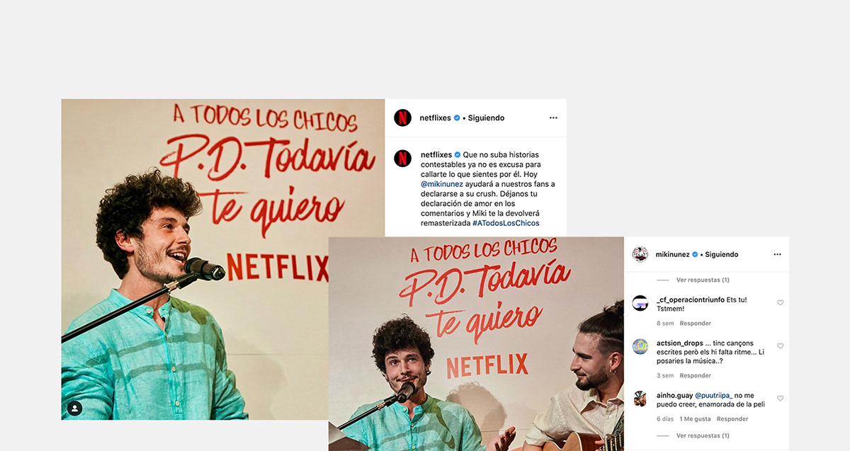 influencers instagram launch Love miki nuñez movie Netflix singin social media valentines day